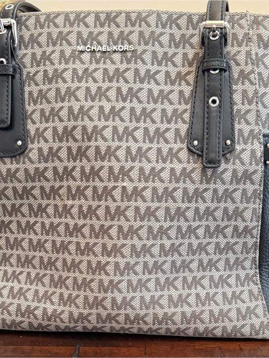 Michael Kors Handbags - Michael Kors Beige and Brown MK Monogram Tote